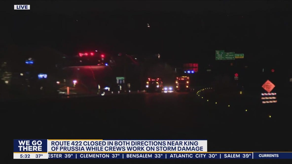 Route 422 in both directions near King of Prussia as commuters head to work Monday